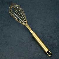 1Pcs Gold Stainless Steel Egg Beater Hand Whisk Egg Mixer Baking Cake Tool Baking Set Home Egg Tools Kitchen Accessories for Egg