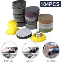 Neue 180 Stücke 2 Zoll Schleifscheibe Hartmetall 60-10000 Körnung Schleifblatt Nass Trocken Schleifpapier Schleifpapier zum Polieren Schleifwerkzeuge
