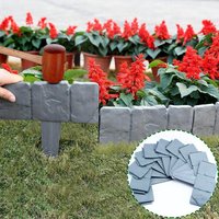 1/20pcs Garden Imitation Stone Fence Plastic Fence Garden Fence Horticultural Decoration