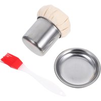 1Set Stainless Steel Oil Wiper Multifunctional Kitchen Brush Pancake Cooking Oil Mop Convenient Household Restaurant Tool