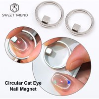 SWEET TREND-Circular Cat Eye Nail Magnet Strong Gel Nail Polish Rings Designs Glass Bead Effect Nail Magnetic DIY Manicure Tools