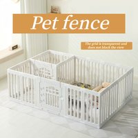 Portable Plastic Pet Playpen with Door Dog Fence Indoor Outdoor Small Medium Dogs Cat Rabbit Fence Safe Pets Enclosure Cage
