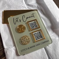 Customizable Multi QR Codes Sign for Business Promotion Social Media Connection Payments Airbnb Reception Google Reviews Acrylic