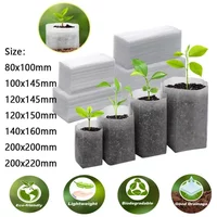 25-100cps Plant Grow Bags Biodegradable Nursery Bag Non-woven Fabric Sedes To Sow Flower Pots For Home Garden Accessories Tools