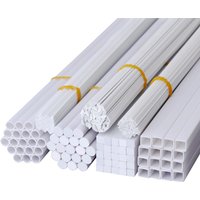 ABS Plastic Rods 50cm Hollow Square Tubes Scale Model Building Diorama Terrain Railway Scenery Hobby Craft Supply 20pcs