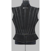 Tudor Elizabethan King Costume Medieval Men's Gothic Steampunk Pirate Vest Uniform Renaissance Colonial Knight Waistcoat