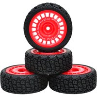 RC Rally Tires Glued On Road Tyre Wheels with 12mm Hex for Tamiya TT-02 TT-01 XV-01 PTG-2 DF-03 WR8 PTG-2 Racing Car Upgrades