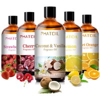 PHATOIL 100ml Aromatherapy Fragrance Oil Coconut & Vanilla Strawberry Cherry Lemon 1/2/3pcs Aroma Oil For Diffuser Candle Making