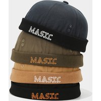 Vintage Brimless Hat Breathable Shark Beanie Hat Cotton Retro Men Adjustable Docker Cap Literary Sailor Cap Women Hip Hop Hat