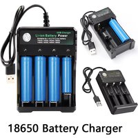 18650 Li-ion Battery Charger 2 3 4 Slots 110V 220V USB A Port For 18650 18700 Charging 3.7V Rechargeable Lithium Battery Charger