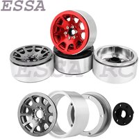 2/4Pcs 1/10 RC Car 1.9/2.2 Inch Beadlock Wheel Hub Rim Rims Aluminum Alloy for TRX4 TRX6 Axial SCX10 III AXI03007 GRT EX86190