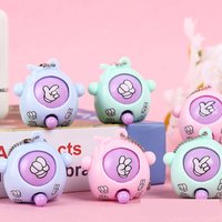 3/6Pcs Mini Guessing Egg Rock Paper Scissors Fair Showdown Machine Key Chain Pendant Children's Birthday Baby Birthday Party