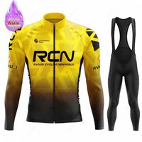AliExpress RCN RVOUEI 2026 Rvouei Team Winter Thermal Fleece Cycling Clothing Men's Jersey Suit Warm Bicycle Bike Clothes MTB Maílllot Ciclismo Hombre