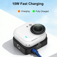 Charging Base for Insta360 GO Ultra, Multi-Purpose Charging Dock with Cold Shoe & 1/4" Mount for LED Light Microphone Tripod