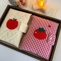 Tomato Pattern Cloth Cover A6 Notebook Simple Diary Planner Handmade Book Cover Student Journal Handbook Minimalist Notepad Prot