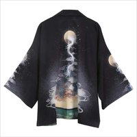 Japanese Kimono Retro Crane Print Thin Coat Haori Hanfu Suit Cloak Men's Summer Chinese Style New Tang Suit Taoist Robe