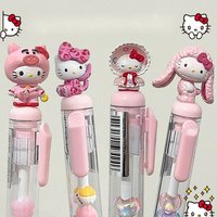 Kawaii Hello Kitty Gel Pen Kitty Kuromi My Melody Pen 0.5mm Black Ink Writing Pens Student School Office Supply Gift for Girl