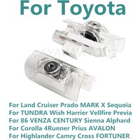 LED Car Ghost Shadow Door Welcome Lights Bulb Accessories For Toyota Prado 150 Highlander XU50 XU70 4Runner AVALON MARK X VENZA