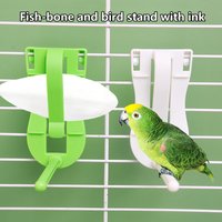 Plastic Bird Veggie Clamp Clip For Cage Cuttlebone Holder Feeder Perch Easy Install Chew Toy Holds Carrots Leafy Greens