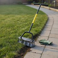 Half Moon Edger Large Foot Step Plate Manual Lawn Edger Serrated Border Spade Detachable Design Long Handle Edging Tool