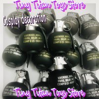 Cosplay Accessories Plastic M67 Grenade Toy Decoration Anime Peripheral Model Pull Ring Military Grenade Toy M18 Smoke Flash
