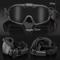 2 Lens CS Airsoft Goggles Anti-fog Tactical Paintball Glasses Built in Micro Fan Eye Protection Safety Eyewear for Hunting