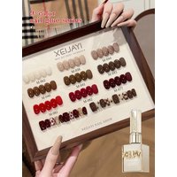 9Pcs 15ml Red Brown Nail Polish All-match Popular Blue Color Nail Gel Polish Soak Led/UV Gel Nail Polish Nail Art Nail Salon