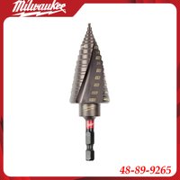 Milwaukee 48-89-9265 Step Drill Bit, Spiral Flute, Multi-Size Hole Cutter for Metal & Plastic in Electrical & Plumbing Work
