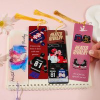 Heated Rivalry "themed fan acrylic bookmarks 1pc/4pcs - ice hockey CP elements+novel copy reading tags, sports BL readers
