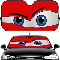 Cartoon Big Eyes Sun Visor Car Windshield Sun Shade UV Protection Heat Insulation Cover Universal Sun Protector