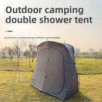 Double Bathing Shower Tent Outdoor Camping Mobile Toilet Changing for Toilet Tent Fully Automatic