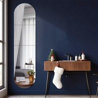 4PCS 30cm Ultra-Thin Acrylic Mirror Wall Stickers Self-Adhesive Oval & Square 2D High-Definition for Living Room Perfect Decor
