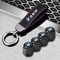 Car Wheel Tire Valve Stems Cap With Keychain Keyring Badge For BMW M E46 E90 E60 F30 F10 E39 E36 F20 G30 G20 E87 E92 E91 E30