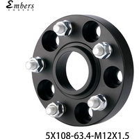 Wheel Spacer Adapter PCD 5x108 CB 63.4 For Ford Focus C-MAX Taurus Jaguar XJ XF XK S-TYPE PoleStar M12x1.5 1 piece