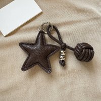 Handgefertigter Stern-Schlüsselanhänger mit gewebter Kugel für DIY-Taschenanhänger, kreatives Geschenk für Frauen, Charm-Hängedekorationszubehör