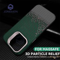 For Magsafe Magnetic Wireless Charge Relief Carbon Fiber Pattern Case For iPhone 13 14 15 Plus 16 Pro Max Stand Alloy Len Cover