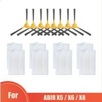 Accessories For ABIR X5 / X6 / X8 Genio Navi N600 Robotic Vacuum Cleaner 3-Arms Side Brush Hepa Filter Replacement Spare Parts