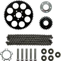 Motorcycle Parts Black Chain Transmission Sprocket Conversion Kit for Harley 6 Speed Dyna&Softail M8 2006-2017