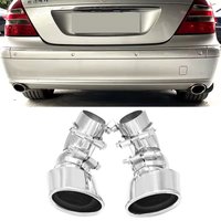1 Pair Exhaust Tip For Mercedes Benz W211 E300 E280 E260 2002-2007 304 Stainless Steel Car Exhaust Pipe Single Out Muffler Tips