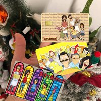 Cartoon The Bobs Burgers Fashion Matte Gold Silver Black Matte Film Skin Sticker Tape For Bank Credit Debit Card