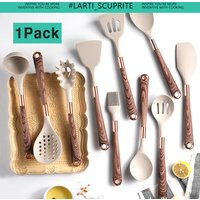 1 Pack Kitchen Silicone Cooking Utensils Heat Resistant tools Kitchenware Accessories Spatula Turner Soup Spoon Pasta Colander