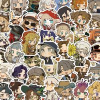 10/100 Q-version Reverse: 1999 Cute Cartoon Stickers for Surrounding Characters DIY Mobile Phone Account Decoration Stickers