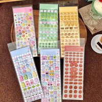 Fashion Bubble Stickers Lucky Element Star Foam Stickers Four-leaf Clover House Ancient Hand Account Collage Korean Series