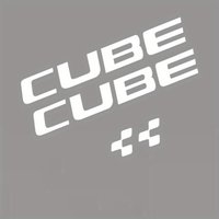 2D Flat Vinyl Bike Stickers 4Pcs Set Cube Racing Bicycle Frame DIY Waterproof UV Protection Decor Decals