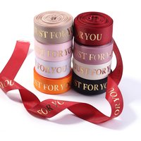 10yards/roll 25mm Polyester Ribbon Printed JUST FOR YOU Ribbon For Handmade Romantic Gift Packaging Wedding Party Decoration