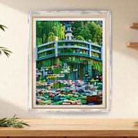 3mm thick Art acrylic display box for the bridge on the Monet water lily pond in Lego 31220 Transparent display cabinet
