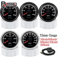 Prędkościomierz HD 52MM GPS 30/60/80/120/200 Km/h Łódź Samochód Ciężarówka Prędkościomierz Miernik 7 kolorów Podświetlenie Z Anteną GPS 9-32V