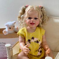 NPK 55CM Full Body Yannik Soft Silicone Real Touch Reborn Baby Girl Doll Ideal Gifts For Children Bath Toy Waterproof Gifts