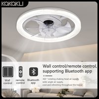LED Ceiling Fan Lamp 6-Speed Regulation APP Remote Dimmable Light Multifunctional Fan Light for Living Room Dining Room Bedroom