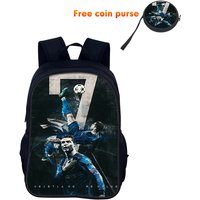 Ronaldo School Backpack Bag Sport School Bag CR Backpack Mochila Football Star Student Back Pack Bag for Boys Girls Best Gift